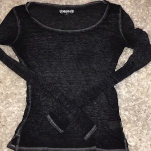 Sheer long sleeve tee